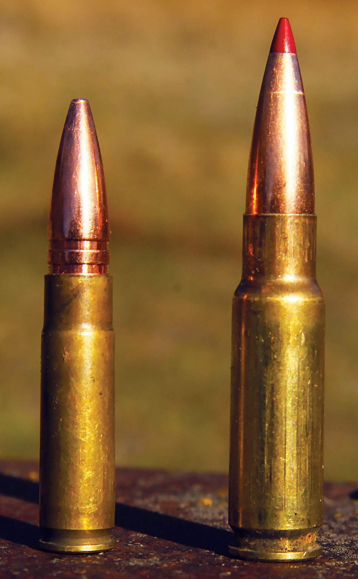 The original subsonic 300 AAC Blackout (left) and new 8.6 Blackout (right) were both designed by Kevin Brittingham, former owner of Advanced Armament Company (AAC) and current Q, Inc. proprietor.